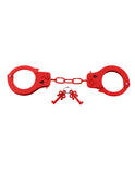 Fetish Fantasy Designer Metal Handcuffs Red