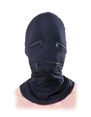 Fetish Fantasy Black Zipper Face Hood Default Title