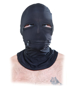 Fetish Fantasy Black Zipper Face Hood Default Title