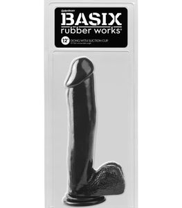 Basix Rubber Works 12in Dong W/suction Black