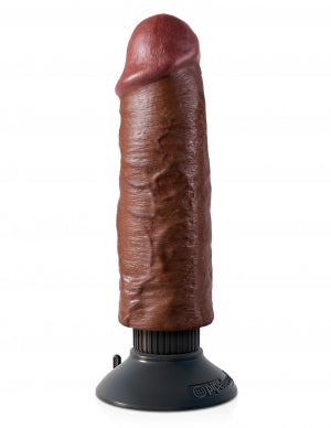 King Cock 6in Cock Vibrating Brown