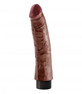 King Cock 7in Cock Vibrating Brown
