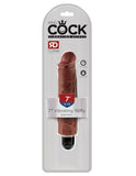 King Cock 7 Vibrating Stiffy " Brown