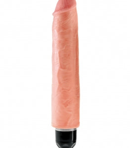 King Cock 10 Vibrating Stiffy Beige