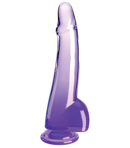 King Cock Clear 10in W/ Balls Purple