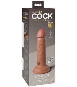 King Cock Elite 6 In Dual Density Tan