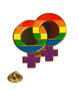 Lapel Pin Rainbow Double Female