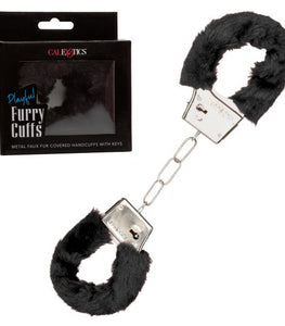 Playful Furry Cuffs Black