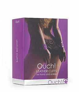 Leather Cuffs Purple