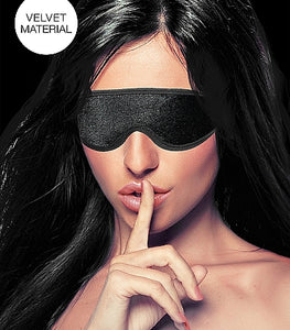 Velvet & Velcro Eye Mask Adjustable Black Default Title