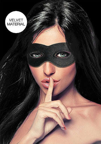 Velvet & Velcro Eye Mask Adjustable Black Default Title