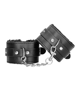 B&w Hand Cuffs W/ Straps Bonded Leather Default Title