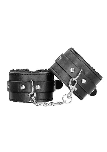 B&w Hand Cuffs W/ Straps Bonded Leather Default Title
