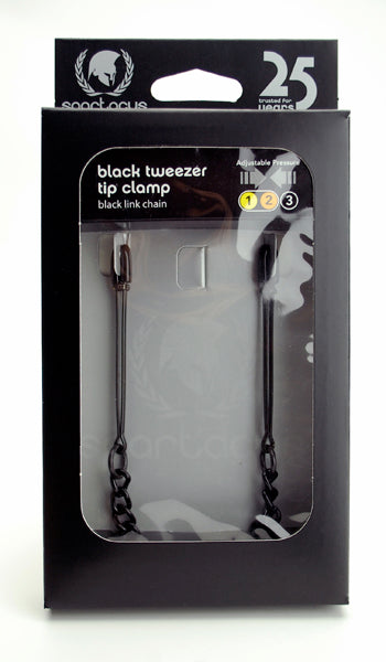 Black Tweezer Clamp W/link Chain Default Title