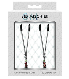 Sex & Mischief Nipple Clips Ruby Black Default Title