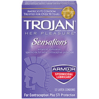 Trojan Her Pleasure Sensations Armor Spermicidal 12pk Default Title