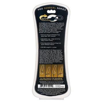 Pro Sensual Xl Pro Rings Black & Clear 2 Pack Default Title