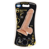Pro Sensual Premium Silicone Dong W/ 3 C Rings Tan