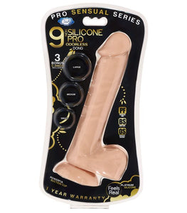 Pro Sensual Premium Silicone Dong W/ 3 C Rings 9 