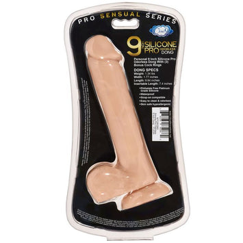 Pro Sensual Premium Silicone Dong W/ 3 C Rings 9 