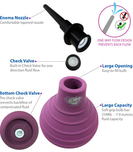 Cloud 9 Health & Wellness Premium Silicone Non-backflow Enema Douche Default Title