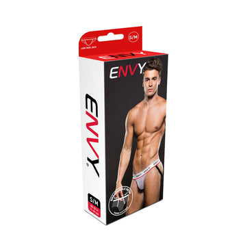 Envy Logo Elastic Lowrise Mesh Jock White S/m Default Title