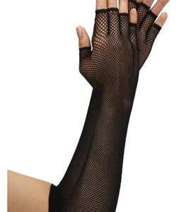 Fingerless Fishnet Opera Glove Black Default Title