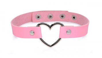 Master Series Dark Heart Chrome Heart Choker Pink