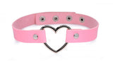 Master Series Dark Heart Chrome Heart Choker Pink