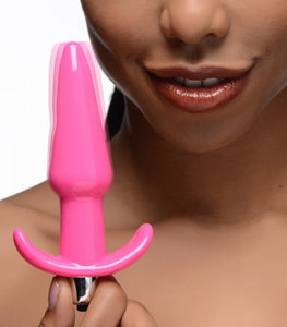 Frisky Thrilling Pink Smooth Vibrating Anal Plug Default Title