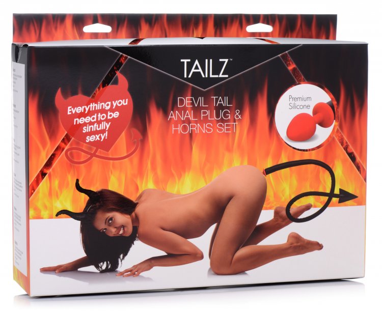 Tailz Devil Tail Anal Plug & Horns Set Default Title