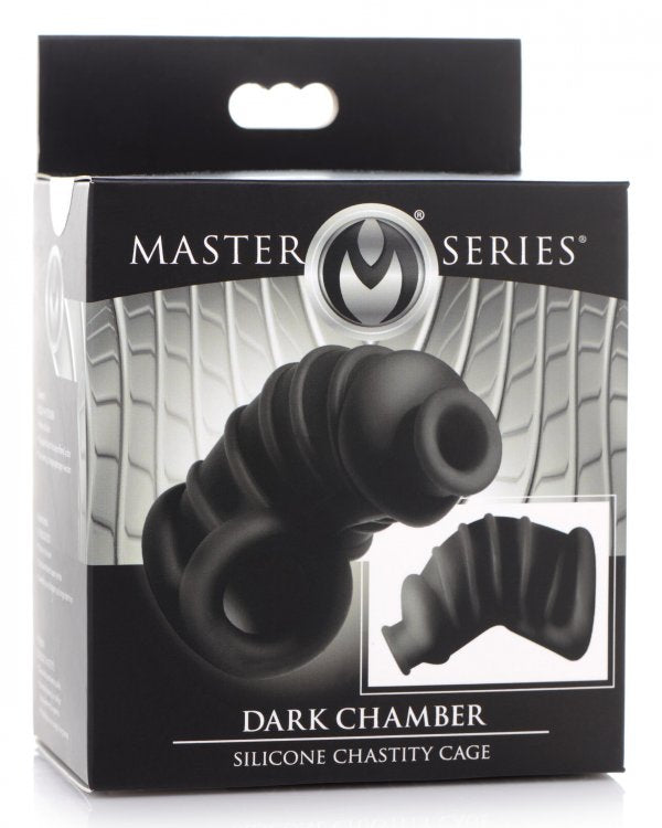 Master Series Dark Chamber Silicone Chastity Cage Default Title
