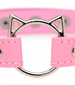Master Series Kinky Kitty Ring Slim Choker Pink Default Title