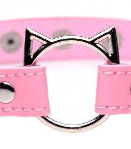 Master Series Kinky Kitty Ring Slim Choker Pink Default Title