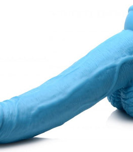 Pop 7.5in Dildo W/ Balls Blue