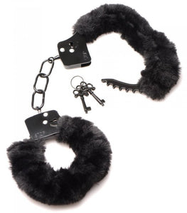 Master Series Cuffed In Fur Furry Handcuffs Black