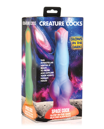 Creature Cocks Space Cock Glow In The Dark Silicone Dildo Default Title