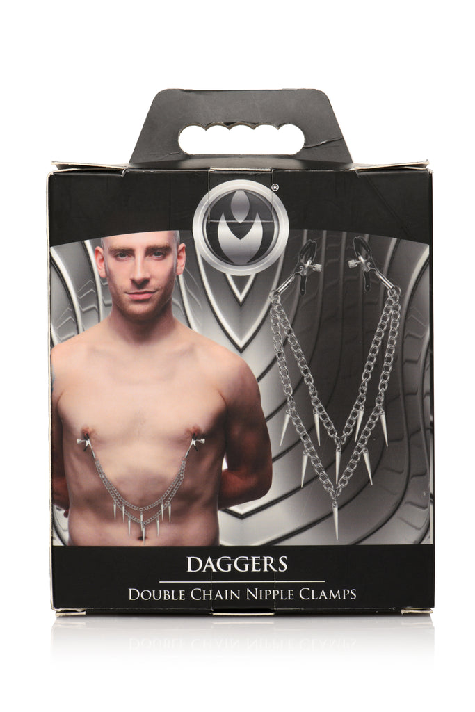 Master Series Daggers Double Chain Nipple Clamps Default Title