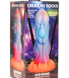 Creature Cocks Alien Invader Glow In The Dark Dildo Default Title